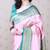 Pink soft silk zari weaving saree with contrast blouse piece