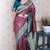 Burgundy soft silk zari weaving saree with contrast blouse piece
