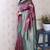 Burgundy soft silk zari weaving saree with contrast blouse piece
