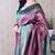 Burgundy soft silk zari weaving saree with contrast blouse piece
