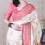 Cream soft silk zari weaving saree with contrast blouse piece