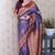 Lavender soft silk zari weaving saree with contrast blouse piece
