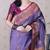 Lavender soft silk zari weaving saree with contrast blouse piece