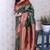 Green soft silk zari weaving saree with contrast blouse piece