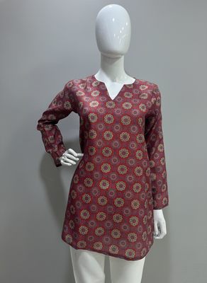  floral digital print muslin silk blend tunic 4
