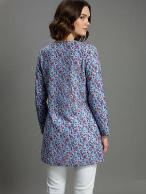  floral digital print muslin silk blend tunic 3