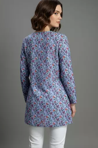  floral digital print muslin silk tunic / stylish short kurti for grilish