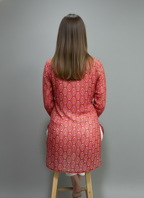  floral digital print muslin silk blend tunic 3