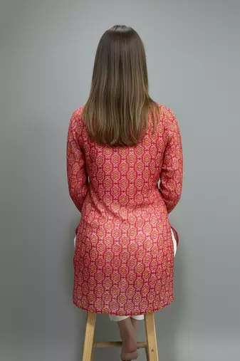  floral digital print muslin silk blend tunic