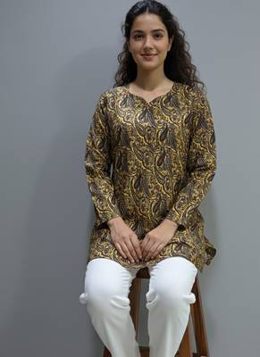  floral digital print muslin silk blend tunic 2