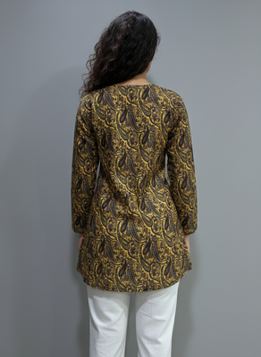  floral digital print muslin silk blend tunic 3