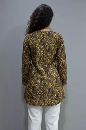  floral digital print muslin silk blend tunic