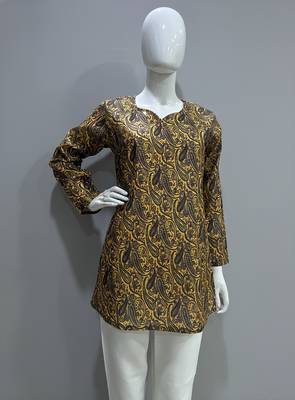  floral digital print muslin silk blend tunic 4