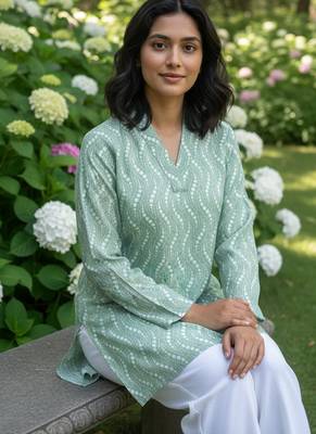  floral digital print muslin silk blend tunic 2