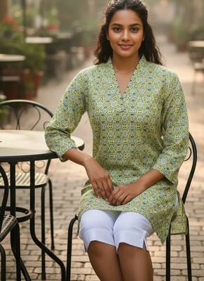  floral digital print muslin silk blend tunic 2