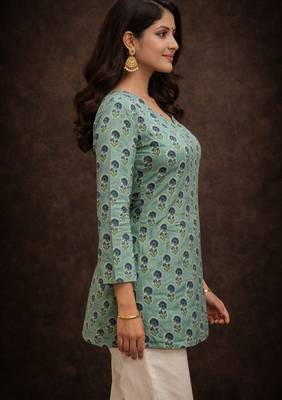 floral digital print muslin silk blend tunic 2