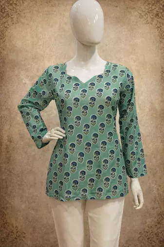  floral digital print muslin silk blend tunic