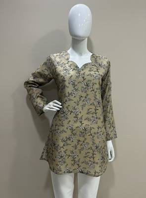  floral digital print muslin silk blend tunic 4