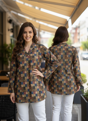  floral digital print muslin silk blend tunic 2