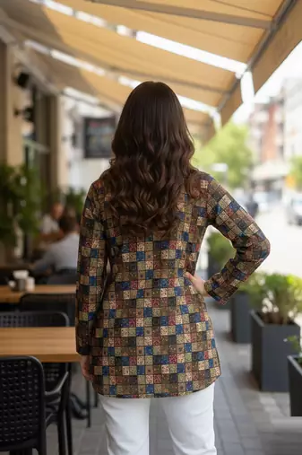  floral digital print muslin silk blend tunic