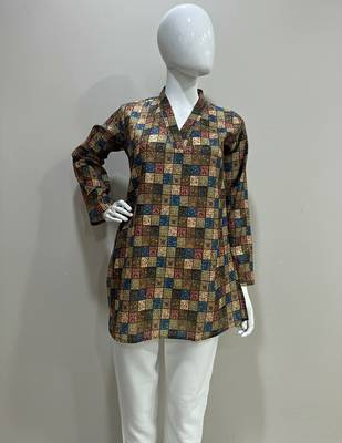  floral digital print muslin silk blend tunic 4