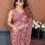 Pink color sharmili georgette silk printed saree with unstitched blouse | rich tone colour designer saree |