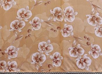 yellow floral printed georgette silk blend saree 4