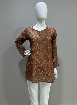  floral digital print muslin silk blend tunic 4
