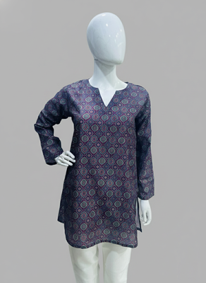  floral digital print muslin silk blend tunic 4