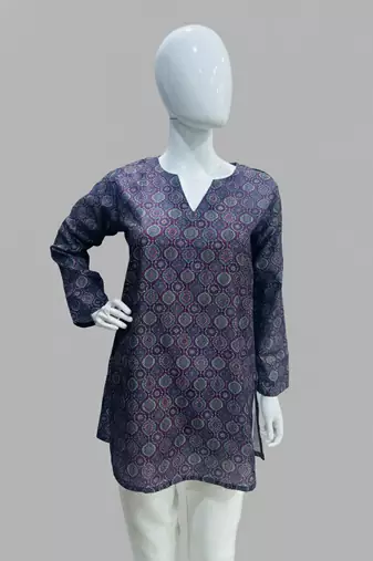  floral digital print muslin silk blend tunic