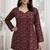  floral digital print muslin silk tunic / stylish short kurti for grilish