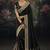 Black pure muga silk saree with zari & metal sequin heavy work
