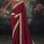 Maroon pure muga silk saree with zari & metal sequin heavy work