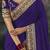 Purple pure muga silk saree with zari & metal sequin heavy work