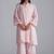 crystal pink mul mul kurta palazzo co-ord set for women