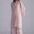 crystal pink mul mul kurta palazzo co-ord set for women