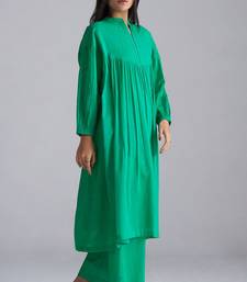 holly green mul mul kurta palazzo co-ord set for women