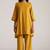 mustard yellow linen co-ord set for women