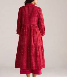 samba red cotton co-ord set for women