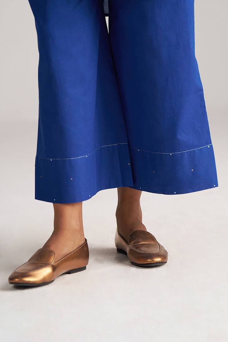 blue cotton co-ord set with simple design