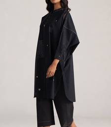 black cotton co-ord outfit for women