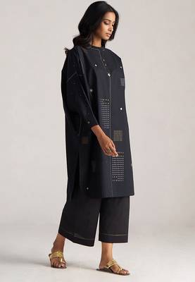 black cotton co-ord outfit for women 3