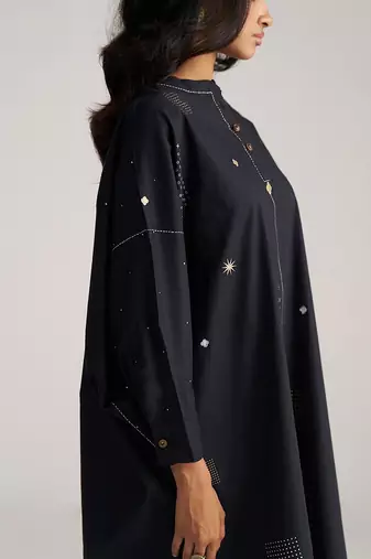 black cotton co-ord outfit for women