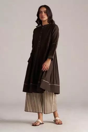 dark chocolate brown viscose co-ord set