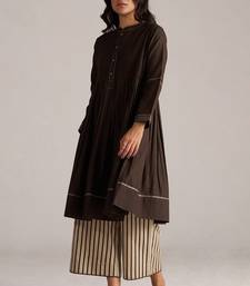 dark chocolate brown viscose co-ord set