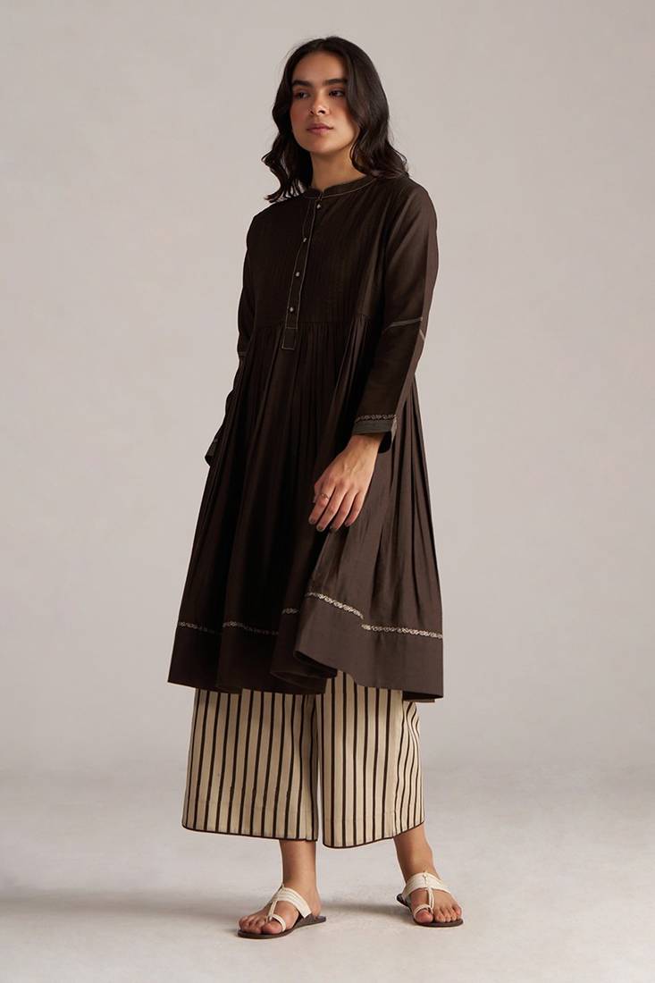 dark chocolate brown viscose co-ord set