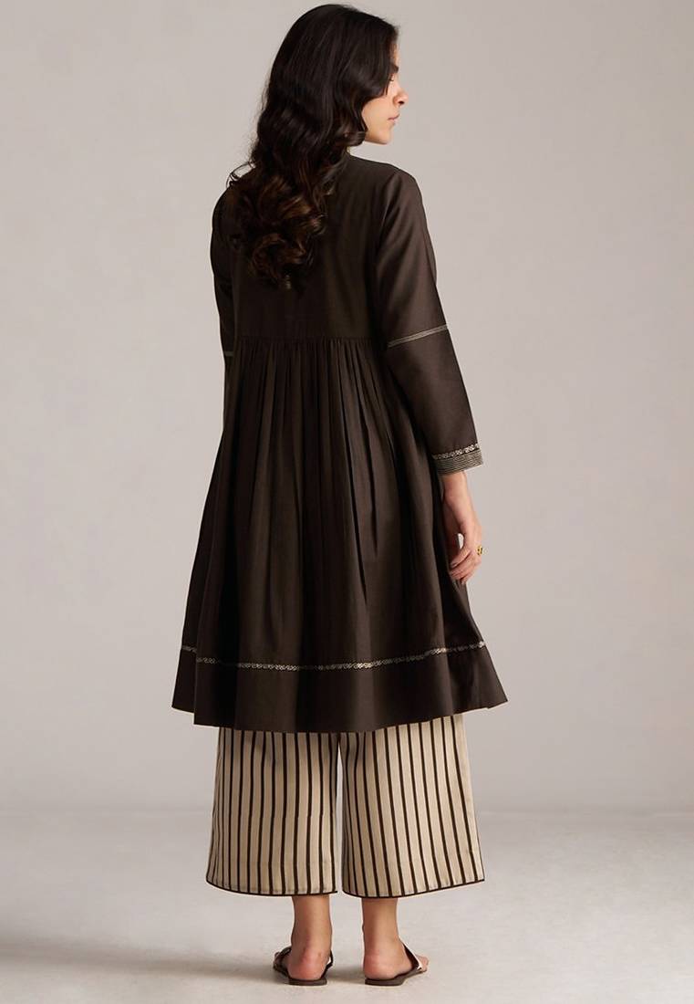 dark chocolate brown viscose co-ord set