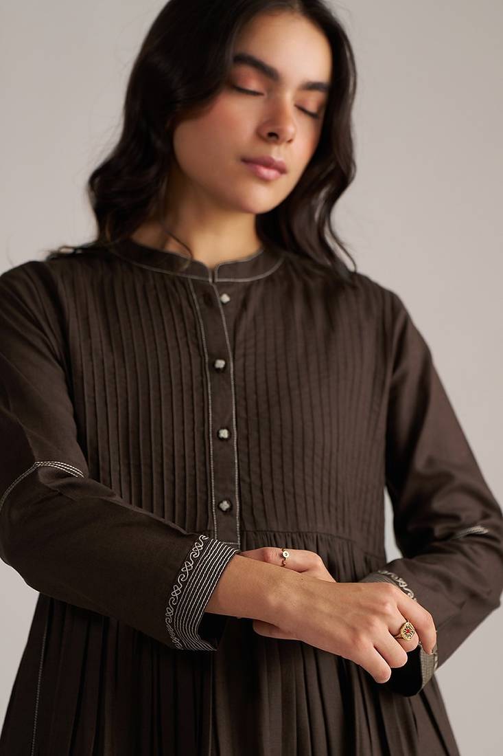 dark chocolate brown viscose co-ord set