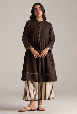 dark chocolate brown viscose co-ord set 1