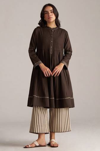 dark chocolate brown viscose co-ord set